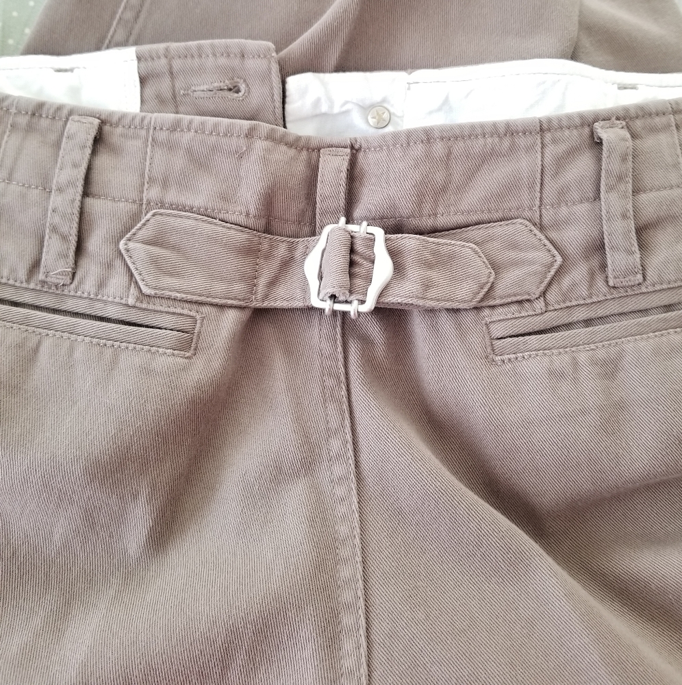 Golden Goose Cropped Chino Pants Size IT 44 Khaki Beige - Picture 9 of 12
